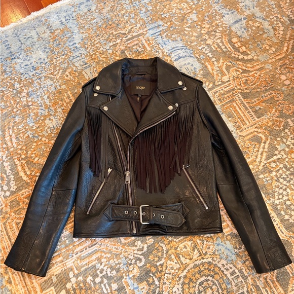 Maje Black Leather Jacket